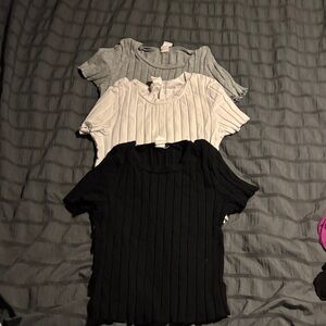 SHEIN Black Ribbed Top